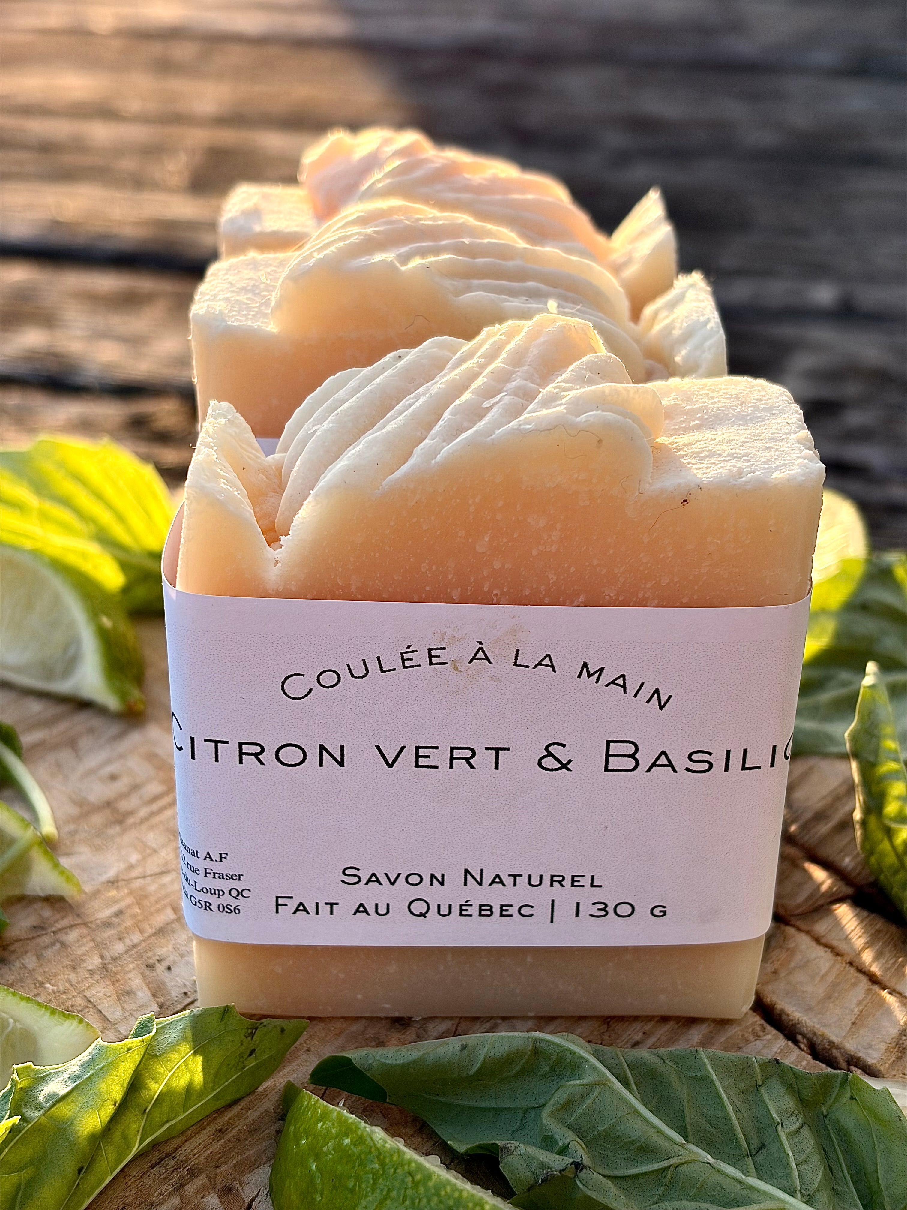 Savon artisanal - Citron vert & Basilic