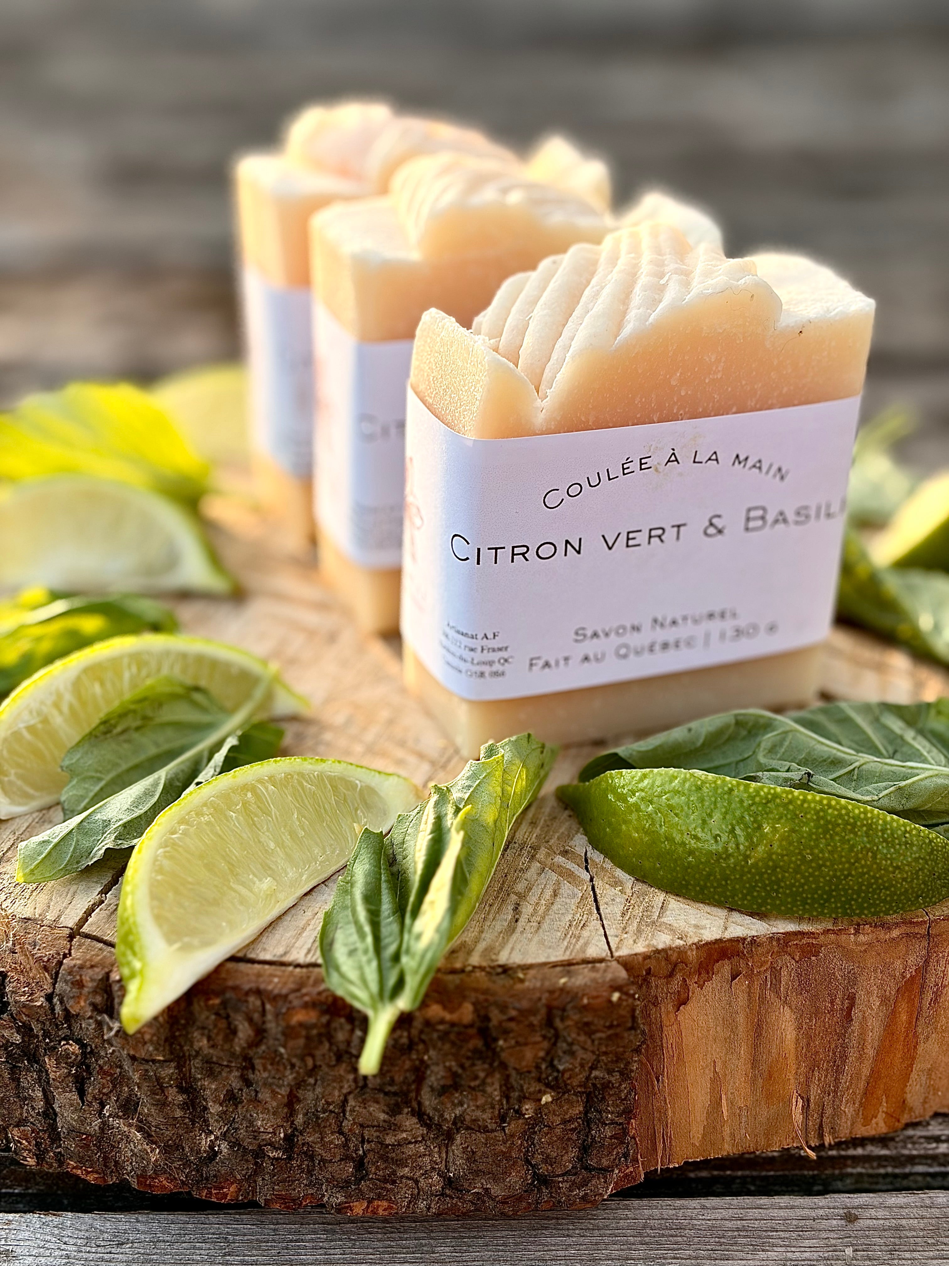 Savon artisanal - Citron vert & Basilic